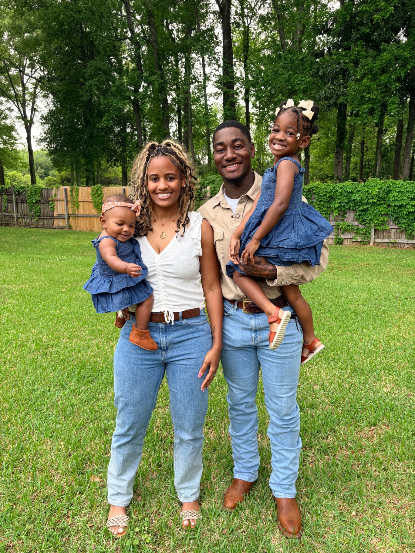 The founders of Kawnaturals with their family